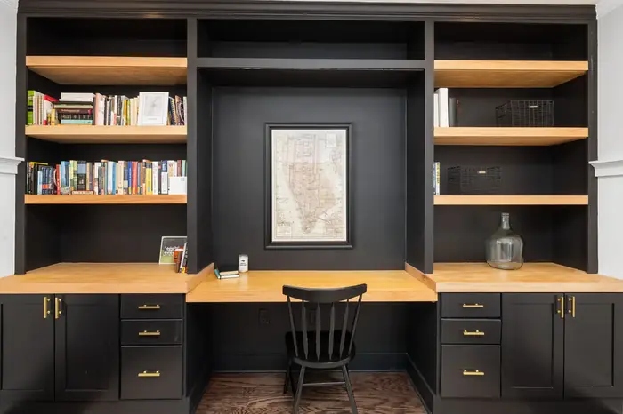 Custom Built-In Bookshelves & Home Library Shelving example in a Milwaukee, WI home