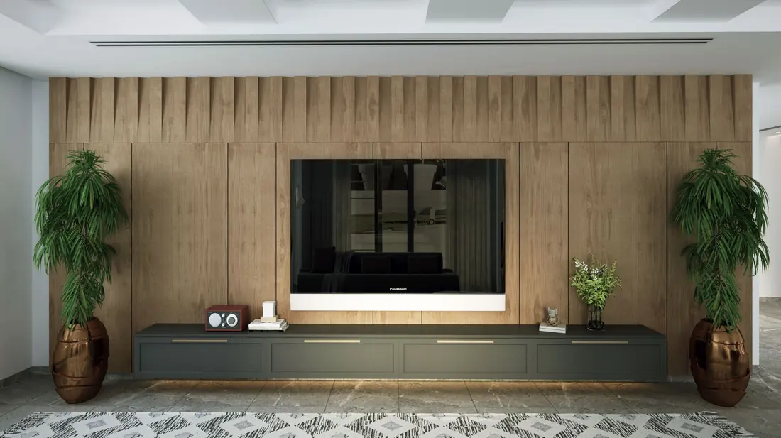 Custom Entertainment Center & Media Wall Built-Ins construction detail, Milwaukee WI