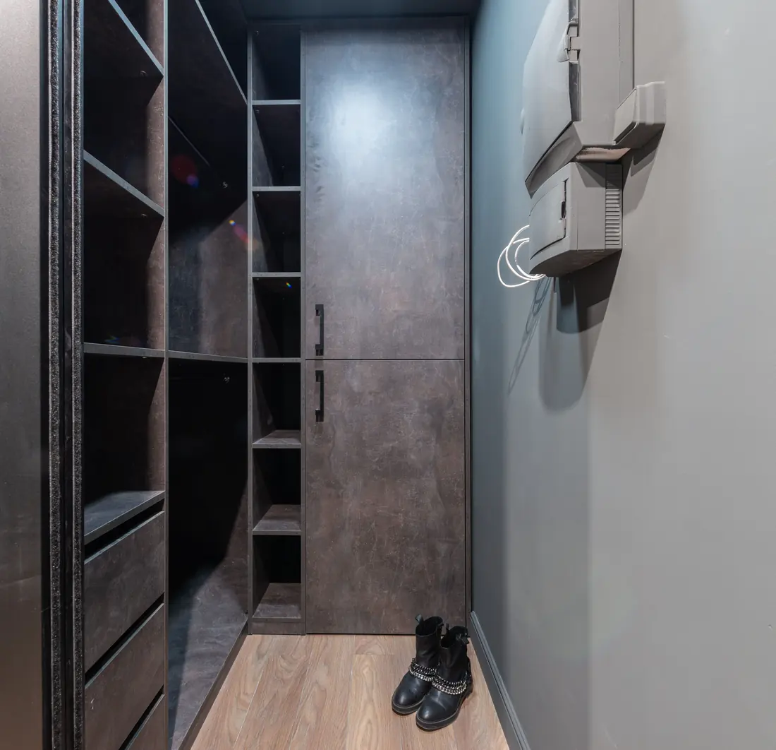 Custom Home Gym Storage Cabinetry construction detail, Milwaukee WI