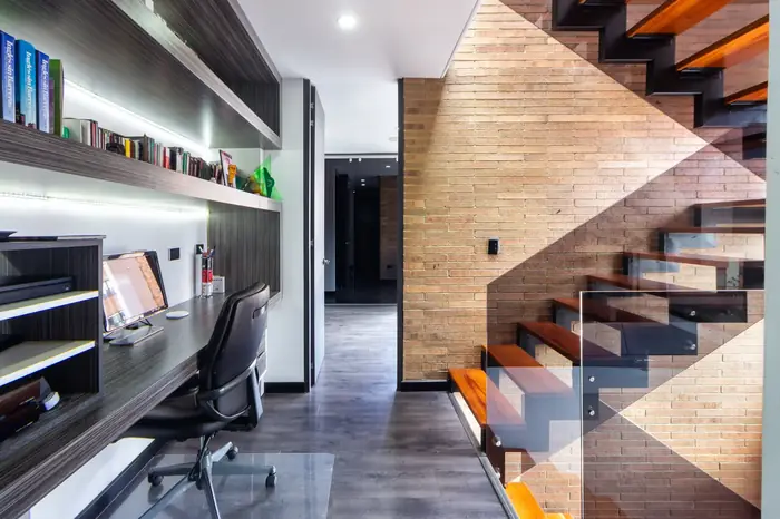 Custom Home Office Built-Ins example in a Milwaukee, WI home