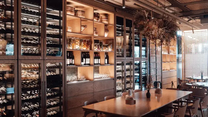 Custom Wine Cellar Cabinetry example in a Milwaukee, WI home