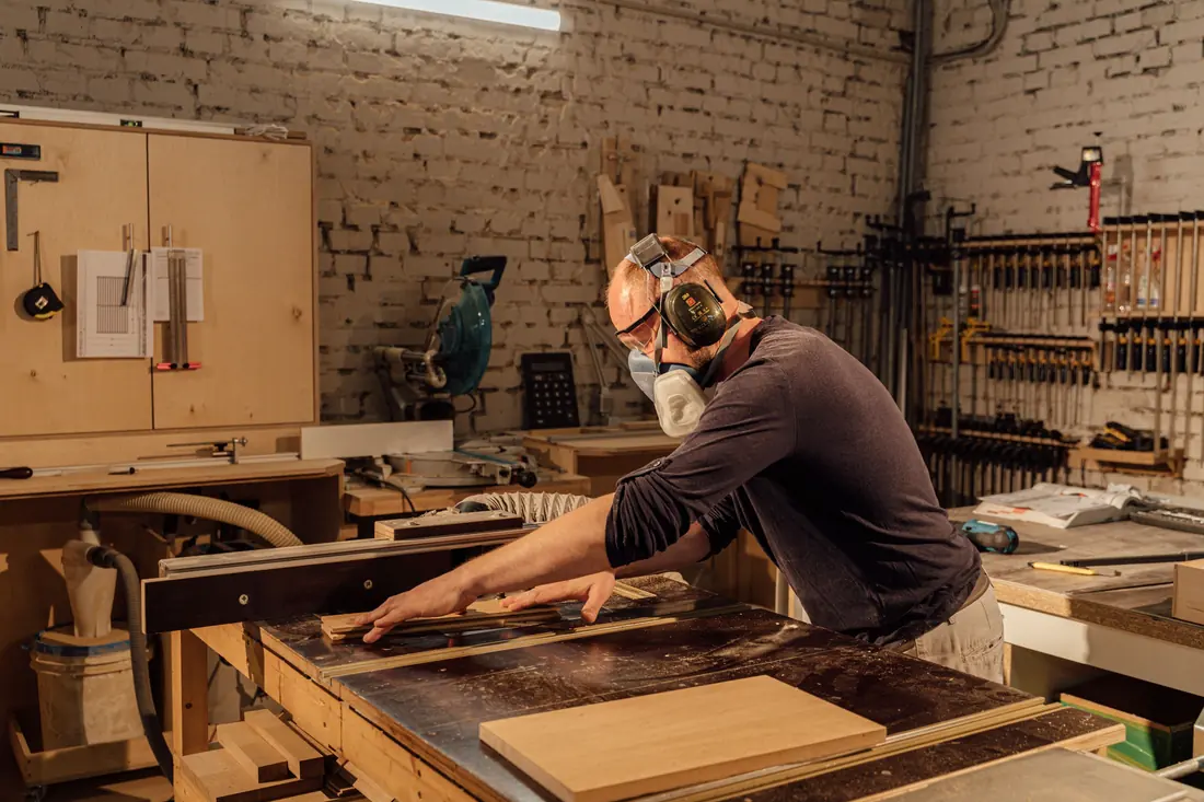 Custom cabinetry being fabricated in the shop, Milwaukee WI